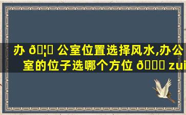 办 🦋 公室位置选择风水,办公室的位子选哪个方位 🐞 zui
好